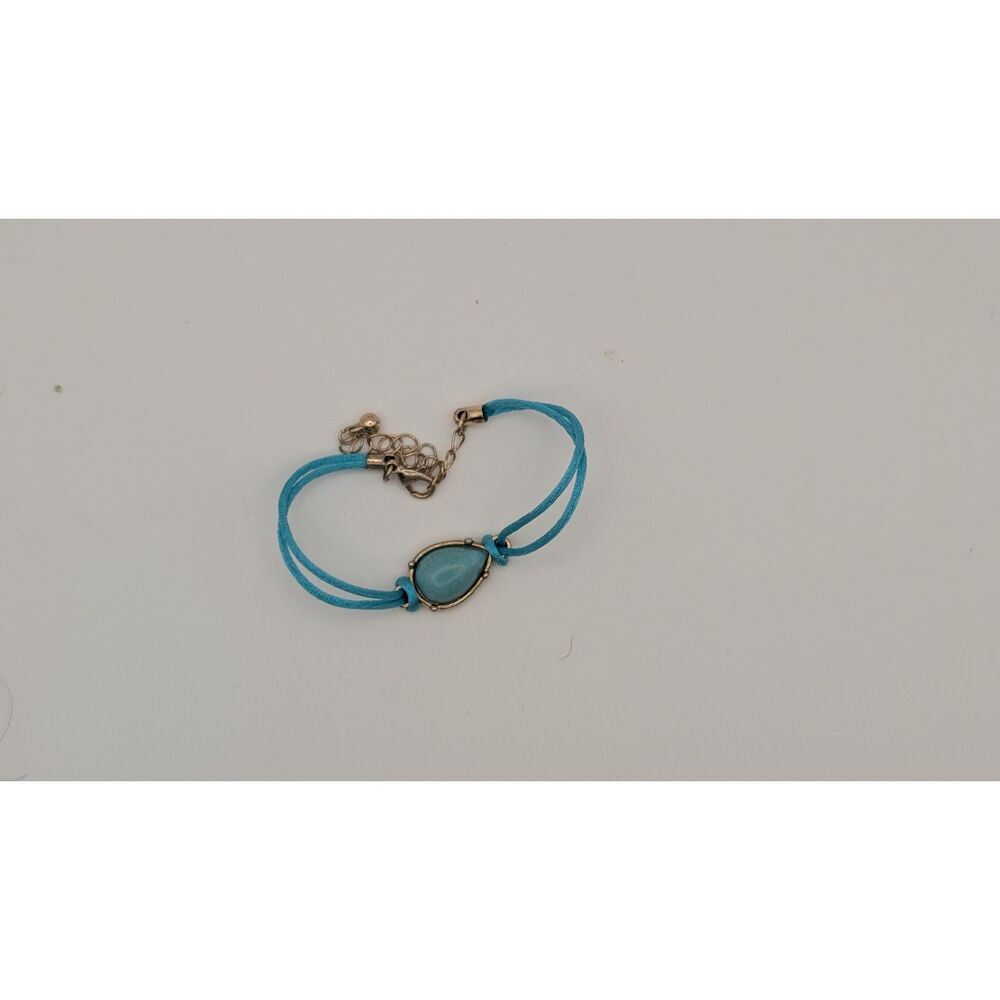 Turquoise Cord Pendant Bracelet